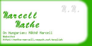 marcell mathe business card